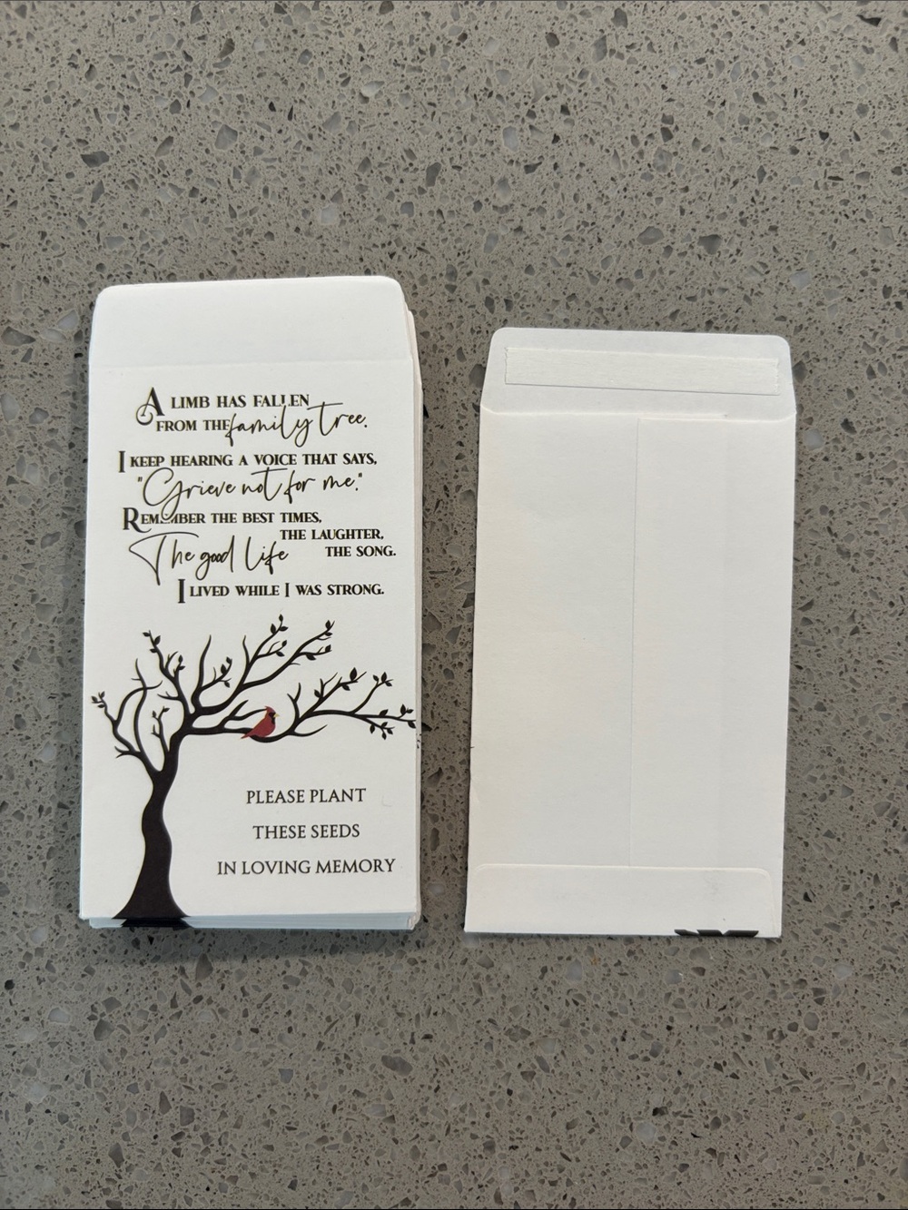 20 Memorial Seed Packet envelopes - Picture 2 of 2